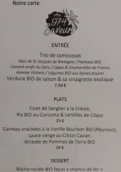 Menu Aux 974 Saveurs - Entrées, plats et desserts