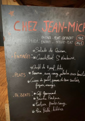 Menu Chez Jean-Michel - L'ardoise