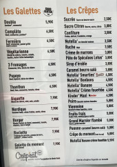 Menu Crêp'eat - Les galettes, crêpes