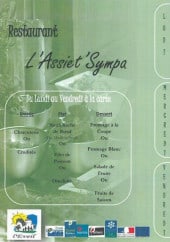 Menu L'Assiet'Sympa - Un exemple de menu de la semaine