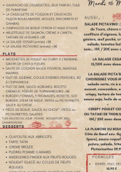Menu Pictavino - Un exemple de menu du jour