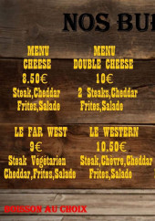 Menu Ô Saloon - Les burgers