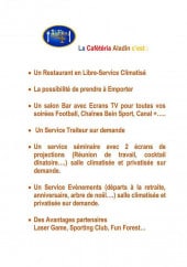 Menu Aladin - Informations