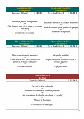 Menu Terre des Délices - Un exemple de menu de la semaine