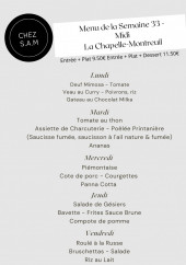 Menu Bar Chez S.A.M - Exemple de menu