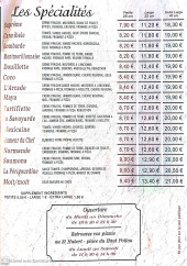 Menu Pizza Bella - Les spécialités