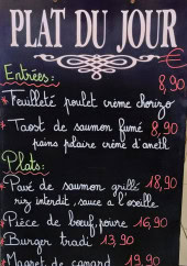 Menu Bistrot La Boussole - Exemple de menu