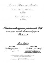 Menu Le Cèdre - Les menus