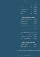 Menu Au bon moment, oh’ bon endroit - Les bières