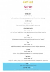 Menu La Gaufre Gourmande - Les gaufres