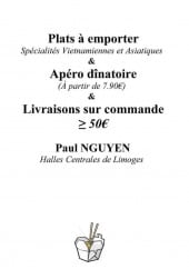 Menu Plats à emporter Paul Nguyen - Les plats à emporter