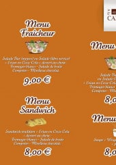 Menu Salad'Bar A la Carte - Les menus