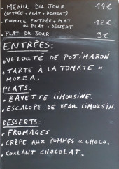 Menu Le Quatre - Exemple de menu