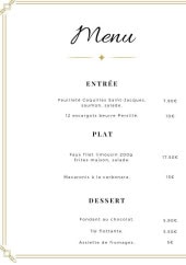 Menu Le Repère - Les menus