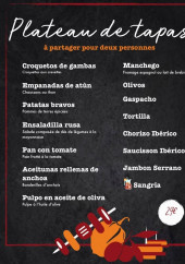 Menu Dino's - Les plateaux de tapas