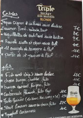 Menu Au bord des plaisirs - Exemple de menu