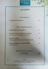 Menu Aux Berges du lac - La carte suite