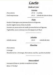 Menu Bar Le Lac - Carte