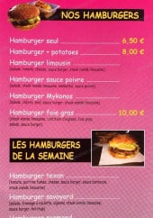 Menu Cro'k Food - Les hamburgers