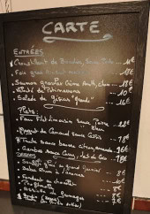 Menu Le Sporting - La carte