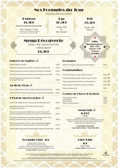 Menu Restaurant Casino de Contrexeville - Formules, entrées, fromages,...