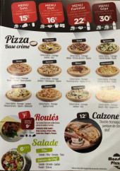 Menu Pizza Maestro - Les pizzas base crème