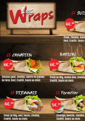Menu Urban Food - Les weaps