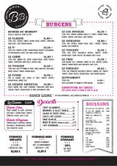 Menu Le Bistro Burger - Menus sur place 