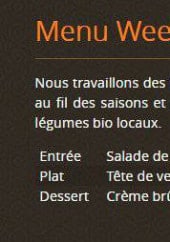 Menu Le P'tit Bouchon - Menu week end 