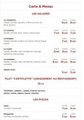 Menu Fonti - Salades, plats, pizzas
