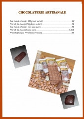Menu Aux Délices du Cacao - Les chocolats