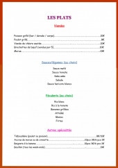 Menu Aux Délices du Cacao - Les plats
