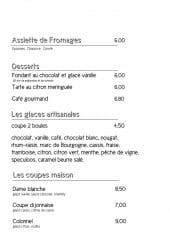 Menu Le Marquis - L'assiette de fromages, desserts, laces artisanales...