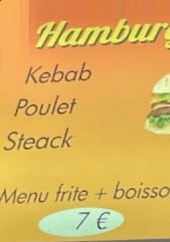Menu Ozyil kebab - Les hamburgers