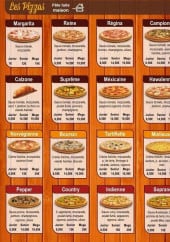 Menu Sunpizza - Pizzas