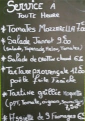 Menu Jannot fromages & vins - Les salades,tartares et assiettes de fromages