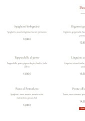 Menu La Casa del Nachi - Les pates