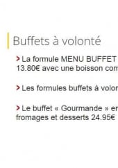 Menu Restaurant le Welcome - Buffets