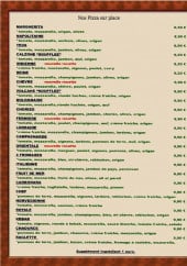 Menu Restauran De Vieux Pont - Les pizzas