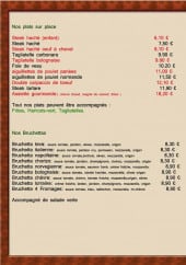 Menu Restauran De Vieux Pont - Les plats et bruschettas