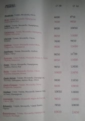 Menu Le Relais du Château - Les pizzas