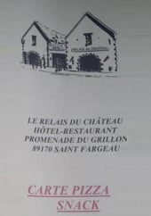 Menu Le Relais du Château - Carte et menu Le Relais du Château Saint Fargeau