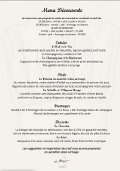 Menu Le Mitigana - Le menu Découverte