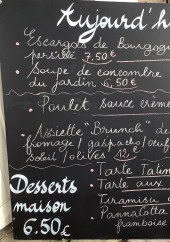 Menu La Basse Cour de Tanlay - L'ardoise