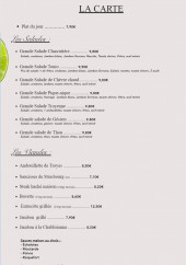 Menu La Florentine - Les salades et viandes