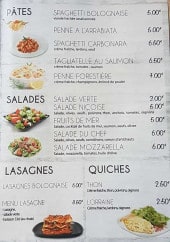 Menu Le tamarin - Les pâtes, salades et lasagnes