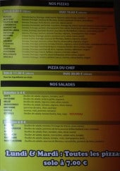 Menu Piz'a  Dom' - les pizzas, pizza du chef et salades