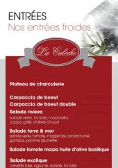 Menu La Caleche - Entrées froides 