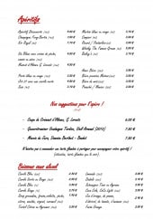 Menu Mémé Liesel - les apéritifs et boissons