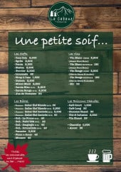 Menu La Cabane - Softs, bières, vins,...